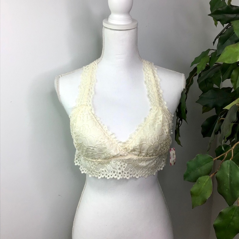 ALTAR’D STATE | Lace Racerback Bralette Ivory - Picture 6 of 16